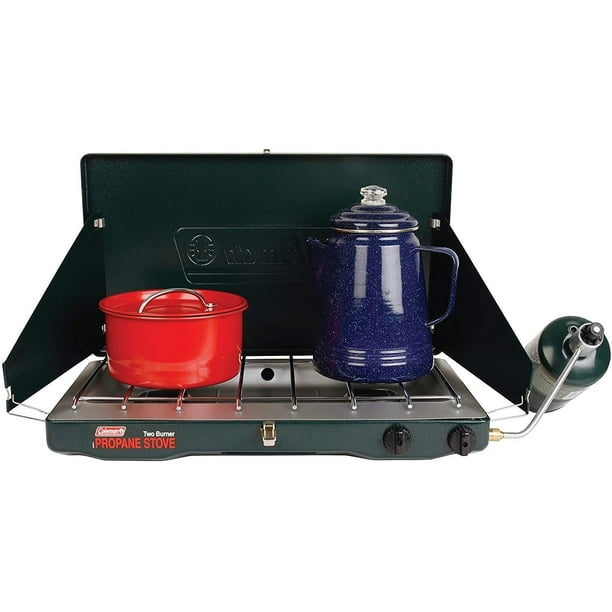 バーベキュー・調理用品 New Coleman Model54262BurnerPropaneStove Coleman 2-Burner Propane Camping Stove, 20,000 BTUs with Wind