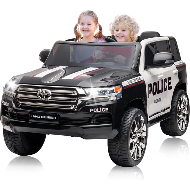 12V Licensed Toyota Land Cruiser Ride-On Car with Remote Control, 3 Speeds & LED Lights