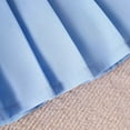 thumbnail image 6 of Fesfesfes Children's Casual Summer Set 1-5 Years Girls' Fashion Solid Color Strap Sleeveless Tops Double Bow Pleated Skirt Set(Blue,4 Years), 6 of 9