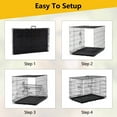 thumbnail image 5 of Furniture of America Mylo Metal Double Door Folding Wire Pet Crate with Divider by  48-inch, 5 of 5