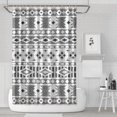 thumbnail image 1 of Abstract Beam Shape with Geometric (4) Shower Curtains Reusable Shower Liner,Contemporary Chic Polyester Bathroom Curtain,bath curtain shower liners with plastic hook 72x72Inch, 1 of 4