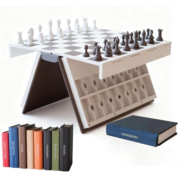 Hangman Game Magnetic Cowboy, 3D Hangmans Board Games, Hangman Book Game, Four in A Row, Sea Battle, Portable Books Design Board Game
