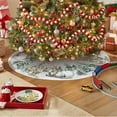 thumbnail image 3 of Queilt Snowman Reindeer Snowflake Christmas Tree Skirt 36 Inch, Winter Holiday Tree Mat Decoration, 3 of 5
