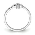 thumbnail image 2 of White Sterling Silver Ring Band Themed Cubic Zirconia CZ Clear, 2 of 3