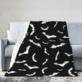 thumbnail image 3 of Vggrvlo Up to 25% Off Halloween Halloween Themed Throw Blanket Black Halloween Bat Throw Blanket Soft Plush Throw Embroidered for Couch, Bed, 3 of 7