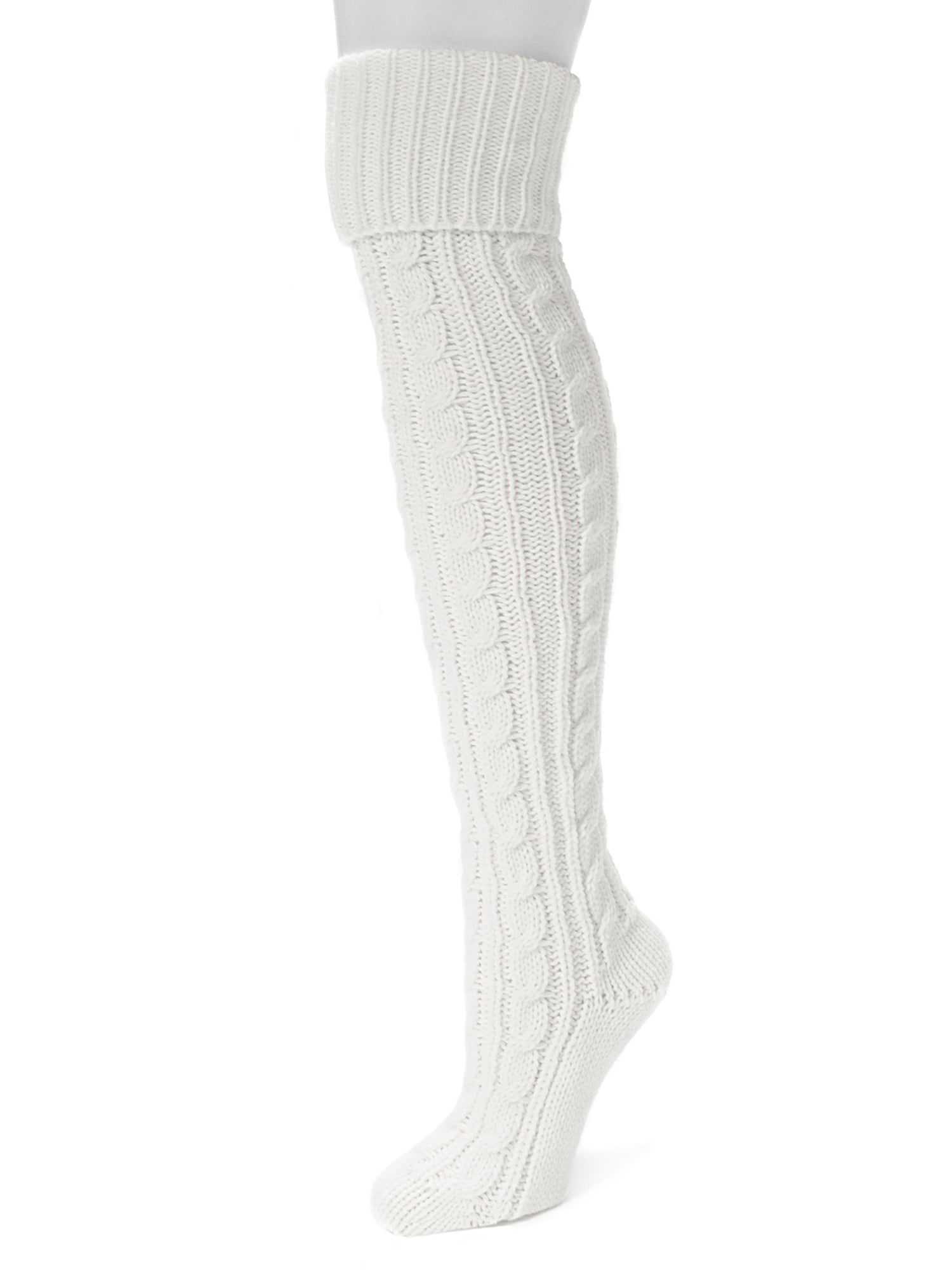 Women's Cable Knit Over the Knee Socks - Walmart.com