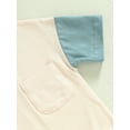 thumbnail image 6 of GXFC Infant Baby Girls Boy Rompers T Shirt Newborn Short Sleeve Contrast Color One Piece Jumpsuit with Pocket Toddler Summer Bodysuit Clothes 0-24M, 6 of 8