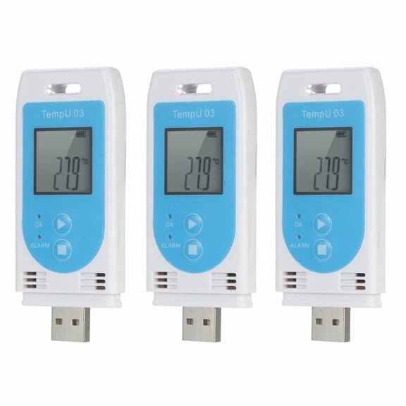 3X TempU 03 USB Temperature Humidity Data Logger Reusable RH TEMP Datalogger Recorder Humiture Recording Meter