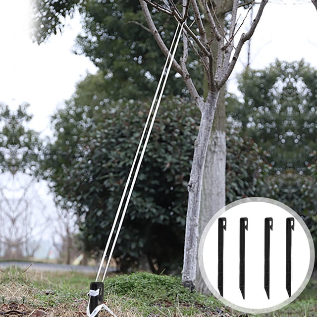 FENGGUIQU 20Ud Estacas Plásticas Para Jardinería Con Y Ligero Negro