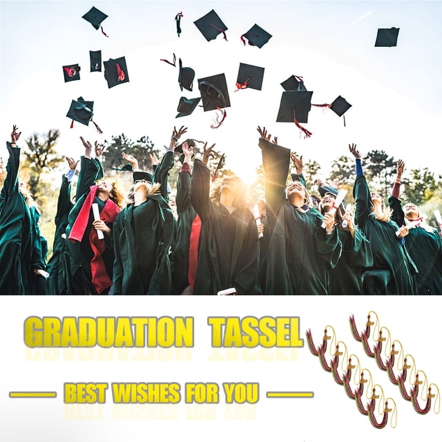 Ganfancp Graduación Académica Borlas con Colgantes de Oro 2023 Graduación Borlas 12Pc Ofertas de La Semana 12X Flecos