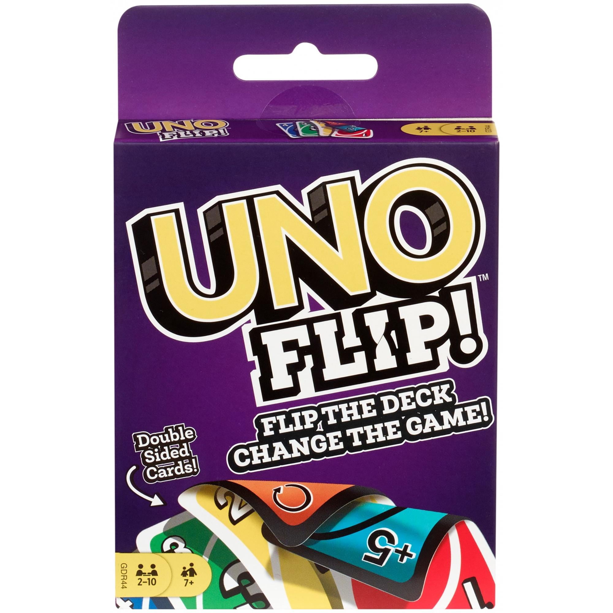 Mattel UNO Flip GDR44 Double Sided Card Game for 2-10 Players Ages 7Y for sale online
