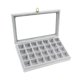 thumbnail image 4 of Caja De Joyería Organizador 28 Sección Moderna Joyería De s Mujeres De s Mujeres Para El Pendiente Colr Caja De Gris Gloria Estuche de joyería, 4 of 5
