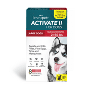 Angle View: TevraPet Activate II Flea and Tick Control for Large Dog 21-55 lbs, 8 doses