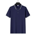 thumbnail image 6 of Men's Polo Shirts With Collar Big And Tall Under $10 Summertime Mesh Casual Loose Button Lapel Short Sleeve, 6 of 9