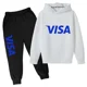 thumbnail image 5 of Chándales de tendencia primavera otoño 2024 para niños de 2 a 14 años, 2 piezas, sudadera con capucha y pantalones, trajes con estampado de letras, ropa para niños, 5 of 5