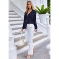 thumbnail image 5 of Avidlove Women Pajamas Set Long Sleeve Sleepwear Button Down Nightwear Soft Pj Loungewear with Pockets, 5 of 7