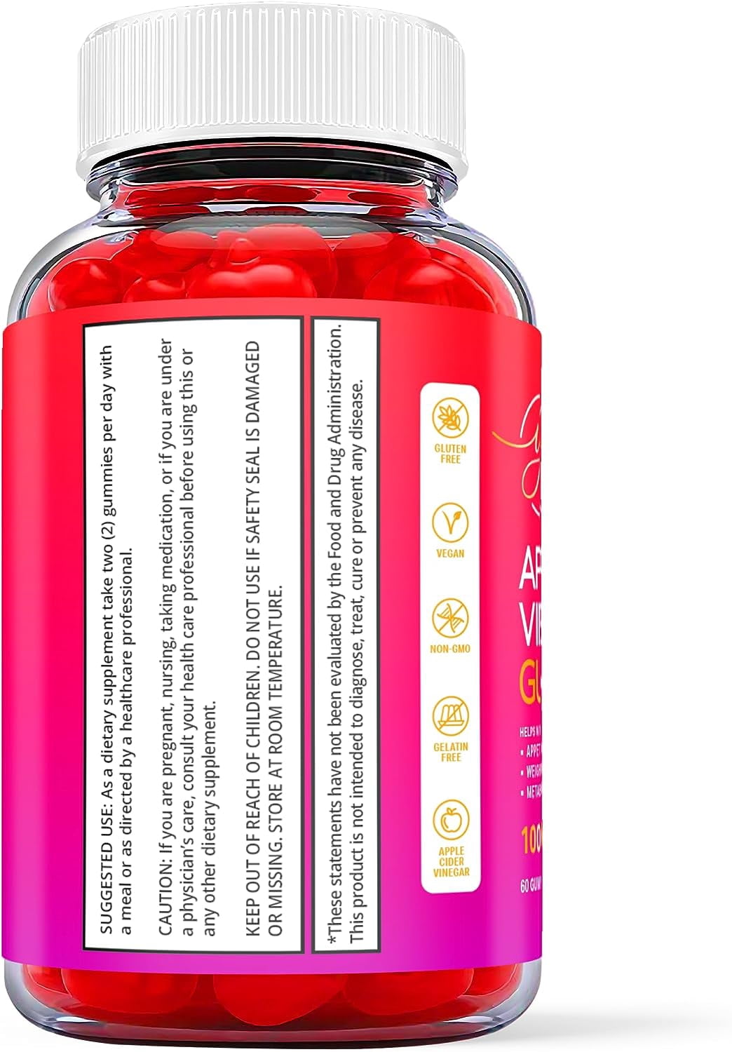 (1 Pack) Yummy Yummy Gummy Keto ACV Gummies - Apple Cider Vinegar Supplement for Weight Loss - Energy & Focus Boosting Dietary Supplements for Weight Management & Metabolism - Fat Burn - 60 Gummies