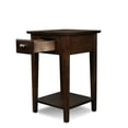 thumbnail image 2 of Leick Table d'Appoint Carrée en Bois de Meubles en Finition Chêne Chocolat, 2 of 4