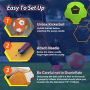 Kickerball Swerve and Curve Size 4 Soccer Ball, Soccer Training Ball with Special Curving Panels, Outdoor and Indoor Soccer Ball, Fun Soccer Ball for Kids and Adults, Venom Green
