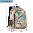thumbnail image 2 of FORMRS Unisex School Backpack 17" Student Travel Bag with Laptop Compartment, Yellow Floral Wave, 2 of 7