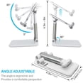thumbnail image 3 of Soporte Plegable Para Teléfono Celular Para Escritorio, Totalmente Ajustable, Compatible Con Iphone 16, 15, 14, 13, 12, 11, Nintendo Switch, Todos Los Teléfonos (Blanco), 3 of 5
