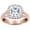 rose-gold, variant on 14K White Gold 3 Carat LAB GROWN DIAMOND Split Shank Princess Cut Diamond Engagement Ring (G-H Color VS2-SI1 Clarity 2.5 Ct Center)