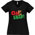 thumbnail image 3 of Inktastic Oh Snap Women's Plus Size V-Neck T-Shirt, 3 of 5
