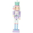 thumbnail image 3 of KLKCMS Nutcracker Ornaments Christmas Doll Holiday Present Collections Photo Props Kids violet 38cm, 3 of 9