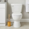 thumbnail image 2 of Mustard Yellow Toilet Brush and Holder Set with Natural Bamboo Handle - Durable, Elegant Bathroom Accessory for a Clean Home, 2 of 7