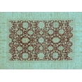 thumbnail image 1 of Ahgly Company Indoor Rectangle Oriental Light Blue Traditional Area Rugs, 8' x 12', 1 of 4