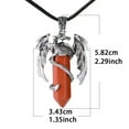 thumbnail image 3 of Natural Crystal Quartz Dragon Hexagon Stone Pendant Man Necklace Healing Reiki, 3 of 6