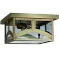 thumbnail image 3 of Meyda Tiffany 140041 Hyde Park 2 Light 17" Wide Flush Mount Square Ceiling Fixture - Brass, 3 of 4