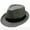 Grey, variant on Unisex Straw Fedora Sun Hat Panama Trilby Crushable Mens Ladies Foldable Travel Party Hats