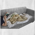 thumbnail image 6 of Panda Soft Flannel Fleece Throw Blanket, Koala and Panda Sitting on Trees Wild Life Tropics Habitat Woodland Illustration, Cozy Plush for Indoor and Outdoor Use, 50" x 70", Beige Black, by Ambesonne, 6 of 6