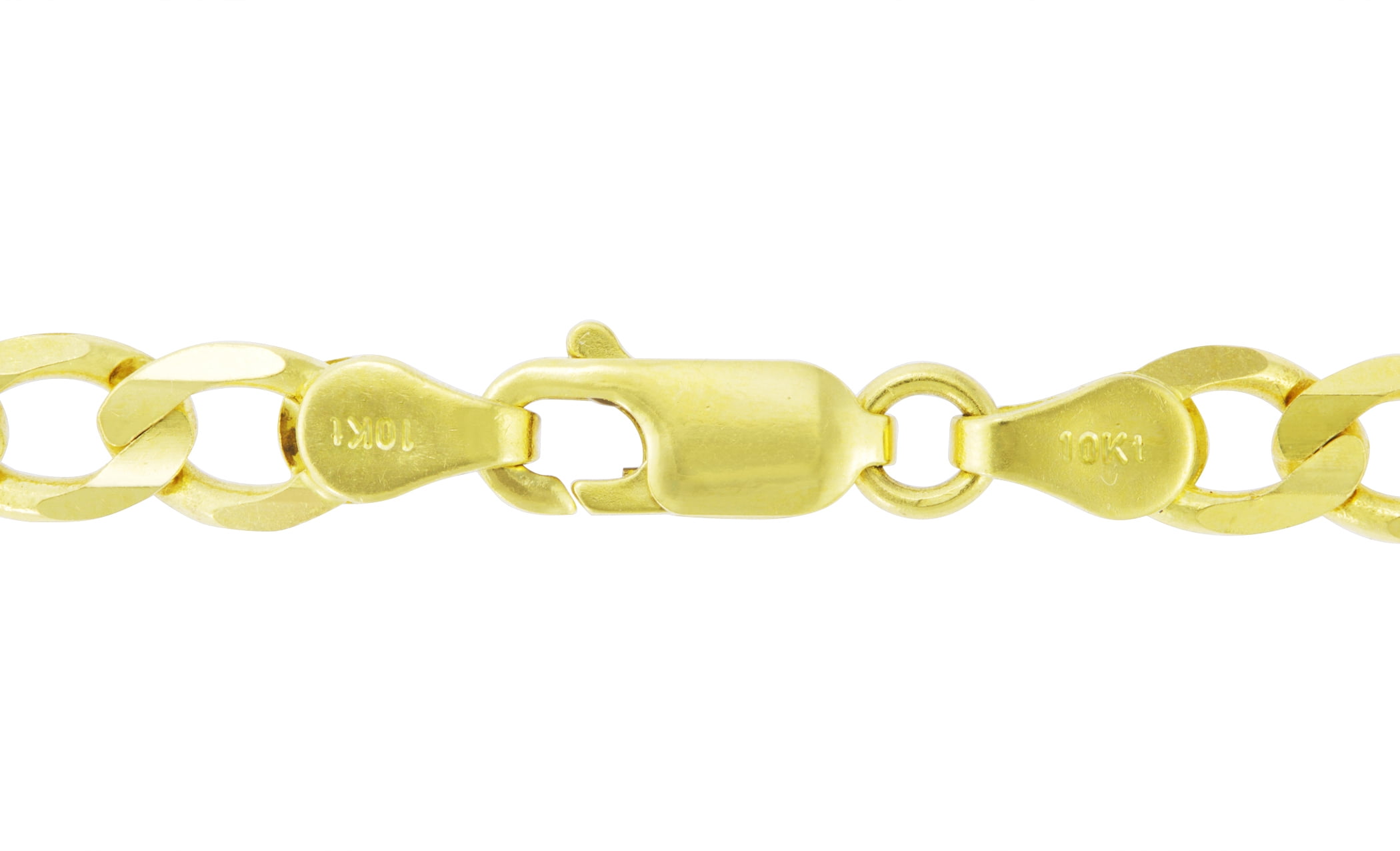 Nuragold 14k Real Yellow Gold Figaro Link 6.5mm Chain Bracelet (7"-9") Italian Jewelry for Men & Women