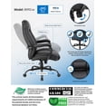 thumbnail image 3 of Boss Office Chaise de Bureau Exécutive Robuste Noire, 3 of 8