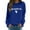 Blue, variant on Yuanlong Womens Sweatshirts Long Sleeve MAMA Letter Pattern Hoodless Sweatshirt Thanksgiving Wear Crewneck Pullover Tops