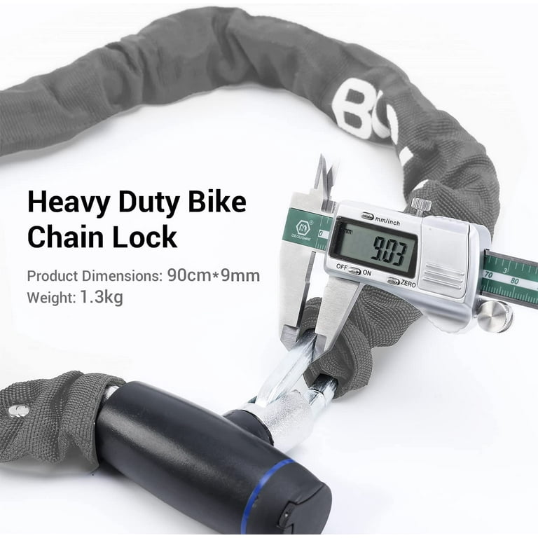 BIGLUFU Bike Lock 9mm Thick Bike Chain Locks Heavy Duty Anti