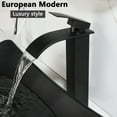 thumbnail image 6 of 22.6inch Bathroom Vessel Sink Rectangle Resin Basin Bowl &Faucet And Drain Set, 6 of 10