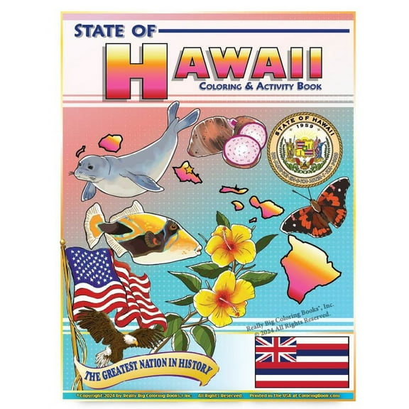 Hawaii State Coloring Book 8.5 x 11