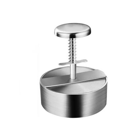 

FeiraDeVaidade Adjustable Stainless Steel Non-Stick Stuffed Hamburger Press Maker Patty Making Mold