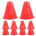 thumbnail image 1 of Brightly Colored PE Cones for Sports Training and Play Use Red 10 Pcs 6.7 Inches, 1 of 9