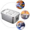 thumbnail image 4 of Stainless Steel Lunch Container Silver 1Pcs 7.07x5.11x3.34in, 4 of 5