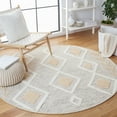 thumbnail image 2 of SAFAVIEH Vermont Yazmin Geometric Area Rug, Gold/Ivory, 6' x 6' Square, 2 of 10