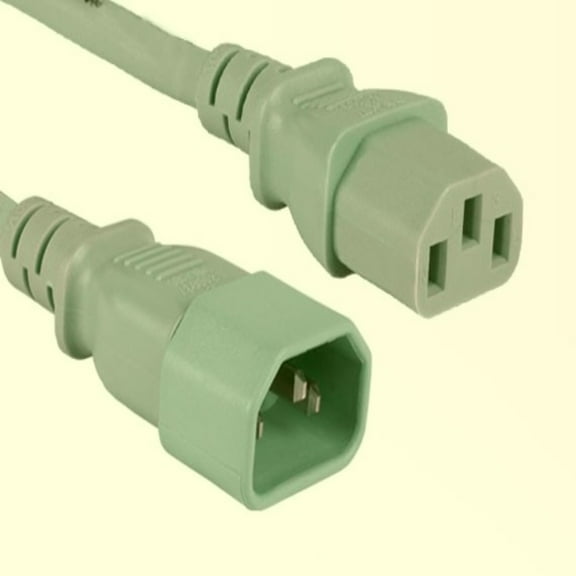 SANOXY Cables and Adapters; 6ft 18 AWG Computer Power Extension Cord IEC320 C13 to IEC320 C14, Green