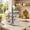 GrayWood_GreyPlastic, variant on Bekitchen Wooden Stand Mixer Attachment Holder, Compatible with KitchenAid Stand Mixers, Walnut