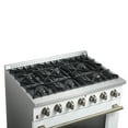 thumbnail image 5 of Forno Galiano 36-inch Freestanding Gas Range in White with Antique Brass Design, 6 Burners, 83,000 BTU, 5.36 cu.ft. Convection Oven, 5 of 5