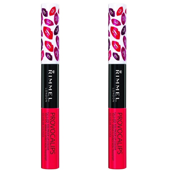 Pack of (2) Rimmel Provocalips 16hr Kissproof Lipstick, Kiss Me You Fool, 0.14 Fluid Ounce