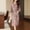 Purple, variant on Women's Cotton Floral Midi Robe 3/4 Sleeve Belted Lightweight Sleepwear M