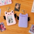 thumbnail image 3 of Sonducket Funda protectora para tarjetero coreano, funda para tarjeta estilo Ángel diablo de felpa, soporte para sesión fotográfica Kpop de 3 Ropa, zapatos y accesorios Miscelánea negro, 3 of 6